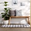 imageDII Buffalo Check Rug Collection Hand Dyed Reversible Chindi Rug 26x40 BlackGrey
