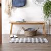 imageDII Buffalo Check Rug Collection Hand Dyed Reversible Chindi Rug 26x40 BlackGrey