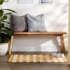 imageDII Buffalo Check Rug Collection Hand Dyed Reversible Chindi Rug 26x40 BlackHoney Gold