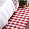 imageDII Buffalo Check Rug Collection Hand Dyed Reversible Chindi Rug 26x40 BlackRed