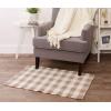 imageDII Buffalo Check Rug Collection Hand Dyed Reversible Chindi Rug 26x40 BlackStoneCream