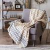 imageDII California Casual Colby Southwest Woven Throw Dark Brown ampamp Stone 50x60French Blue  Stone