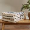 imageDII California Casual Colby Southwest Woven Throw Dark Brown ampamp Stone 50x60French Blue  Stone