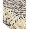 imageDII Chevron Throw Collection Handloomed Cotton 50x60 EggplantDark Brown