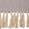 imageDII Chevron Throw Collection Handloomed Cotton 50x60 EggplantDusty Lilac