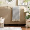 imageDII Chevron Throw Collection Handloomed Cotton 50x60 EggplantGray
