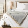 imageDII Chevron Throw Collection Handloomed Cotton 50x60 EggplantGray