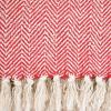 imageDII Chevron Throw Collection Handloomed Cotton 50x60 EggplantMarigold