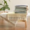 imageDII Chevron Throw Collection Handloomed Cotton 50x60 EggplantOffwhite