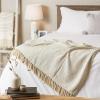 imageDII Chevron Throw Collection Handloomed Cotton 50x60 EggplantOffwhite