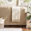 imageDII Chevron Throw Collection Handloomed Cotton 50x60 EggplantOffwhite