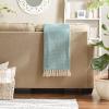 imageDII Chevron Throw Collection Handloomed Cotton 50x60 EggplantTeal