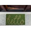 imageDII Hello Coir Fiber Doormat NonSlip Durable OutdoorIndoor Pet Friendly 18x30 AquaGreen Apple