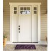 imageDII Hello Coir Fiber Doormat NonSlip Durable OutdoorIndoor Pet Friendly 18x30 AquaPurple