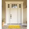 imageDII Hello Coir Fiber Doormat NonSlip Durable OutdoorIndoor Pet Friendly 18x30 AquaYellow