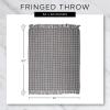 imageDII Herringbone Striped Collection Cotton Throw Blanket 50x60 AquaAqua