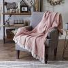 imageDII Herringbone Striped Collection Cotton Throw Blanket 50x60 AquaBarn Red