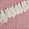 imageDII Herringbone Striped Collection Cotton Throw Blanket 50x60 AquaBarn Red