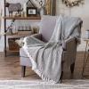 imageDII Herringbone Striped Collection Cotton Throw Blanket 50x60 AquaBlack