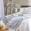 imageDII Herringbone Striped Collection Cotton Throw Blanket 50x60 AquaBlue