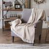 imageDII Herringbone Striped Collection Cotton Throw Blanket 50x60 AquaStone