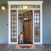 imageDII Natural Coir Doormat Outdoor Welcome Mat 17x29 Cabana StripesFolk Butterfly