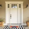 imageDII Natural Coir Doormat Outdoor Welcome Mat 17x29 Cabana StripesFolk Butterfly