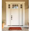imageDII Natural Coir Doormat Outdoor Welcome Mat 17x29 Cabana StripesRusty Orange