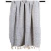 imageDII Rustic Farmhouse Throw Blanket with Decorative Tassels Use for Chair Couch Bed Picnic Camping Beach ampamp Just Staying Cozy at Home 50 x 60 Variegated BrownNautical Blue
