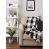 imageDII Textured Modern Varigated Acrylic Woven Throw 50x60Inch BlushBlack  White Buffalo Check