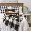 imageDII Textured Modern Varigated Acrylic Woven Throw 50x60Inch BlushBlack  White Buffalo Check