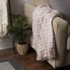 imageDII Textured Modern Varigated Acrylic Woven Throw 50x60Inch BlushBlush