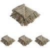 imageDII Textured Modern Varigated Acrylic Woven Throw 50x60Inch BlushStone