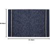 imageDII Variegated Recycled Yarn Modern Edge Stripe 2x3 StoneNautical Blue
