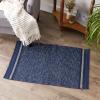 imageDII Variegated Recycled Yarn Modern Edge Stripe 2x3 StoneNautical Blue