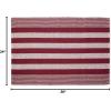 imageDII Woven Rag Rug Collection Recycled Yarn Cabana Stripe 2x3 NaturalBarn Red