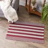 imageDII Woven Rag Rug Collection Recycled Yarn Cabana Stripe 2x3 NaturalBarn Red