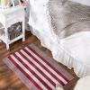 imageDII Woven Rag Rug Collection Recycled Yarn Cabana Stripe 2x3 NaturalBarn Red