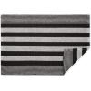 imageDII Woven Rag Rug Collection Recycled Yarn Cabana Stripe 2x3 NaturalBlack