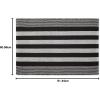 imageDII Woven Rag Rug Collection Recycled Yarn Cabana Stripe 2x3 NaturalBlack