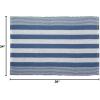 imageDII Woven Rag Rug Collection Recycled Yarn Cabana Stripe 2x3 NaturalCabana Stripe French Blue