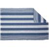 imageDII Woven Rag Rug Collection Recycled Yarn Cabana Stripe 2x3 NaturalCabana Stripe French Blue