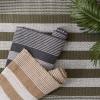 imageDII Woven Rag Rug Collection Recycled Yarn Cabana Stripe 2x3 NaturalCabana Stripe Gray