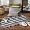 imageDII Woven Rag Rug Collection Recycled Yarn Cabana Stripe 2x3 NaturalCabana Stripe Gray