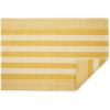 imageDII Woven Rag Rug Collection Recycled Yarn Cabana Stripe 2x3 NaturalHoney Gold