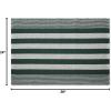 imageDII Woven Rag Rug Collection Recycled Yarn Cabana Stripe 2x3 NaturalHunter Green