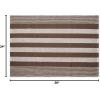 imageDII Woven Rag Rug Collection Recycled Yarn Cabana Stripe 2x3 NaturalLeather Brown