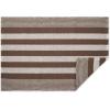 imageDII Woven Rag Rug Collection Recycled Yarn Cabana Stripe 2x3 NaturalLeather Brown