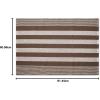 imageDII Woven Rag Rug Collection Recycled Yarn Cabana Stripe 2x3 NaturalLeather Brown