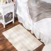 imageDII Woven Rag Rug Collection Recycled Yarn Cabana Stripe 2x3 NaturalNatural